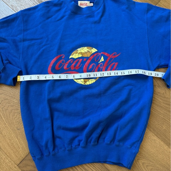 Coca Cola Vintage 1989 Crewneck Sweatshirt / Size 2 (Small) - Blue - Like New - Picture 6 of 9